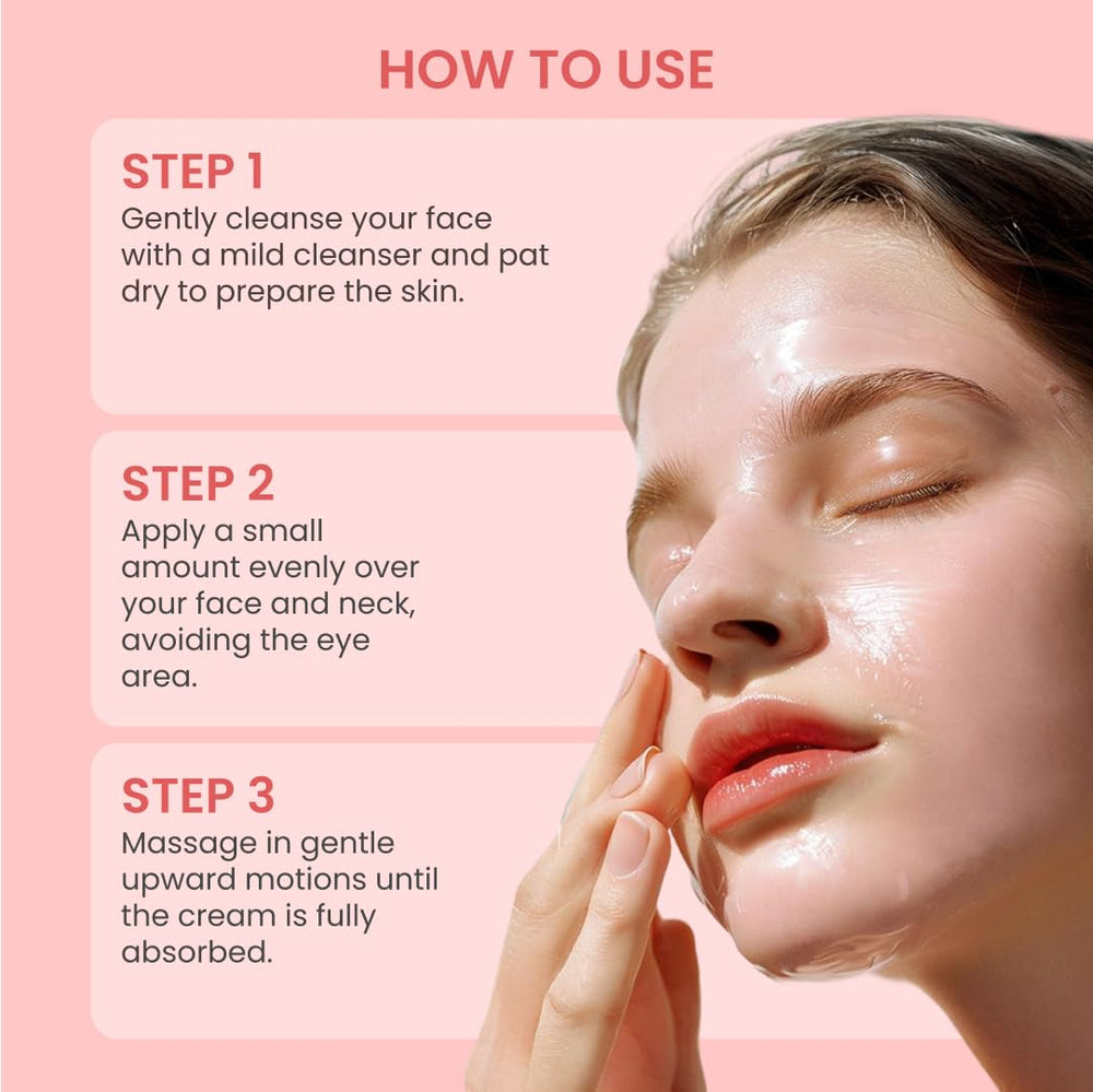 Skin glow effect after using QUIA Collagen Jelly Cream.