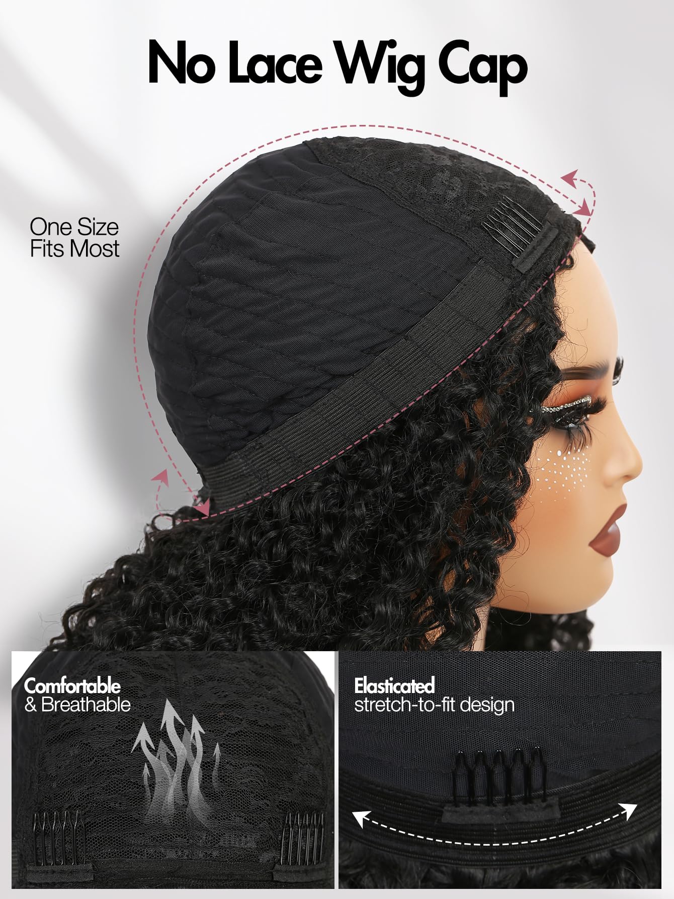 Quickwig 16-inch length on model for size reference