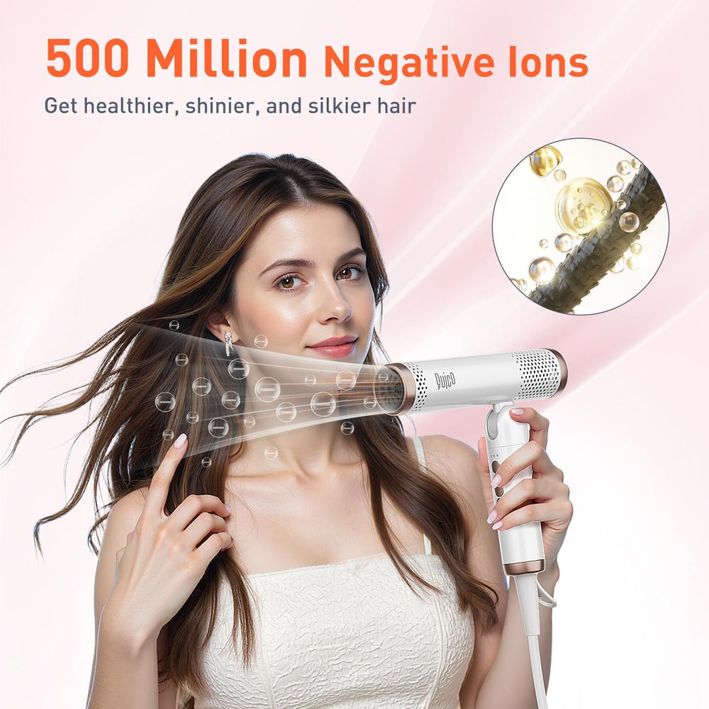 QUICO Travel Hair Dryer 120000-rpm brushless motor delivers fast drying.