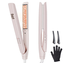 QUICO Upgrade Hair Straightener front view showing compact design for travel styling
