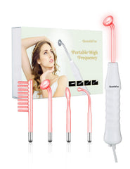 Quiet&Far high-frequency wand close-up with four tubes for targeted facial care.