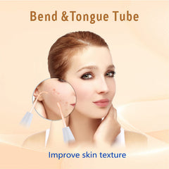 Quiet&Far wand applied on cheek demonstrating gentle resurfacing benefits.