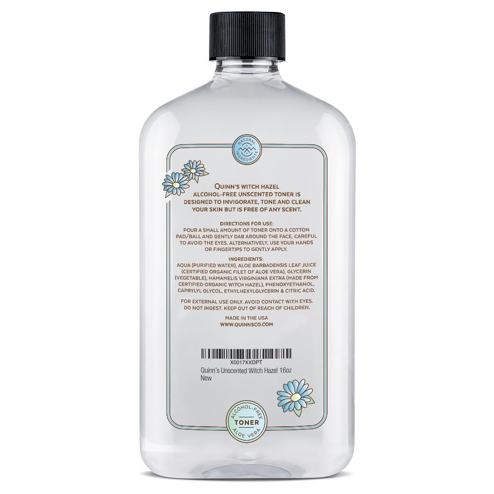 Quinn's ingredientes naturales, fórmula sin parabenos para piel delicada