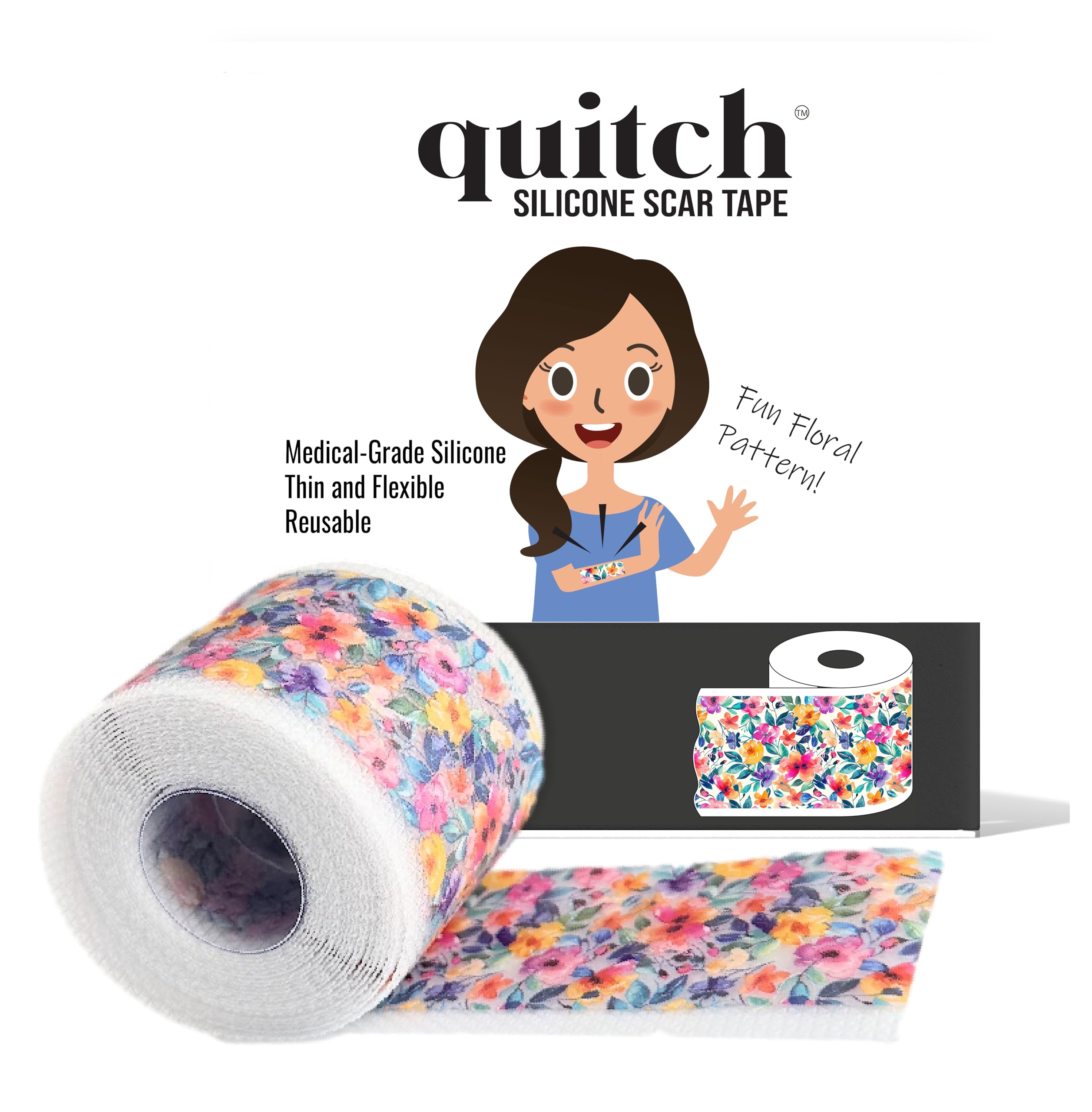 Quitch cinta silicona cicatriz cesarea para recuperación suave y discreta