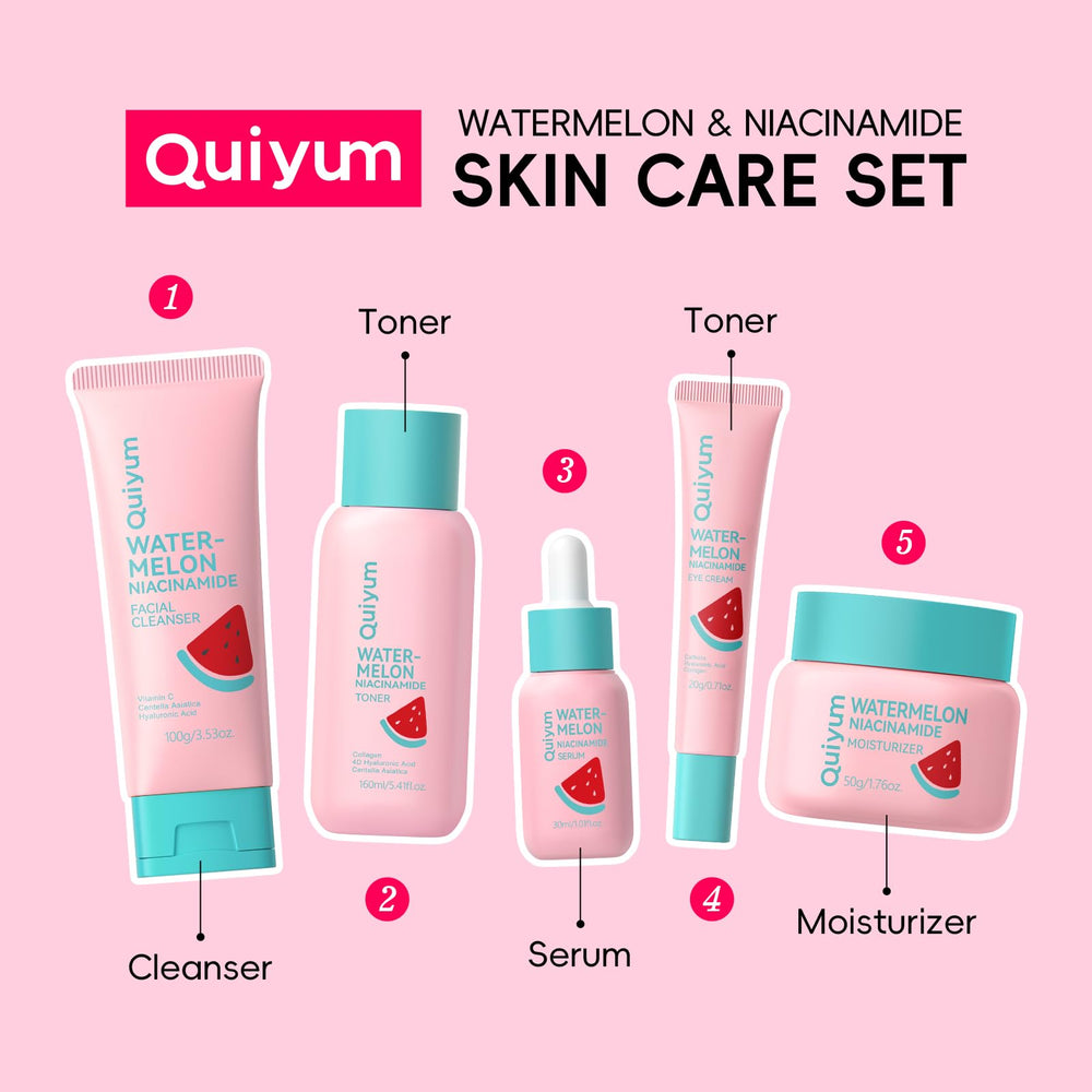 QUIYUM Kit Regalo Sandía, estuche completo para iniciar una rutina de cuidado