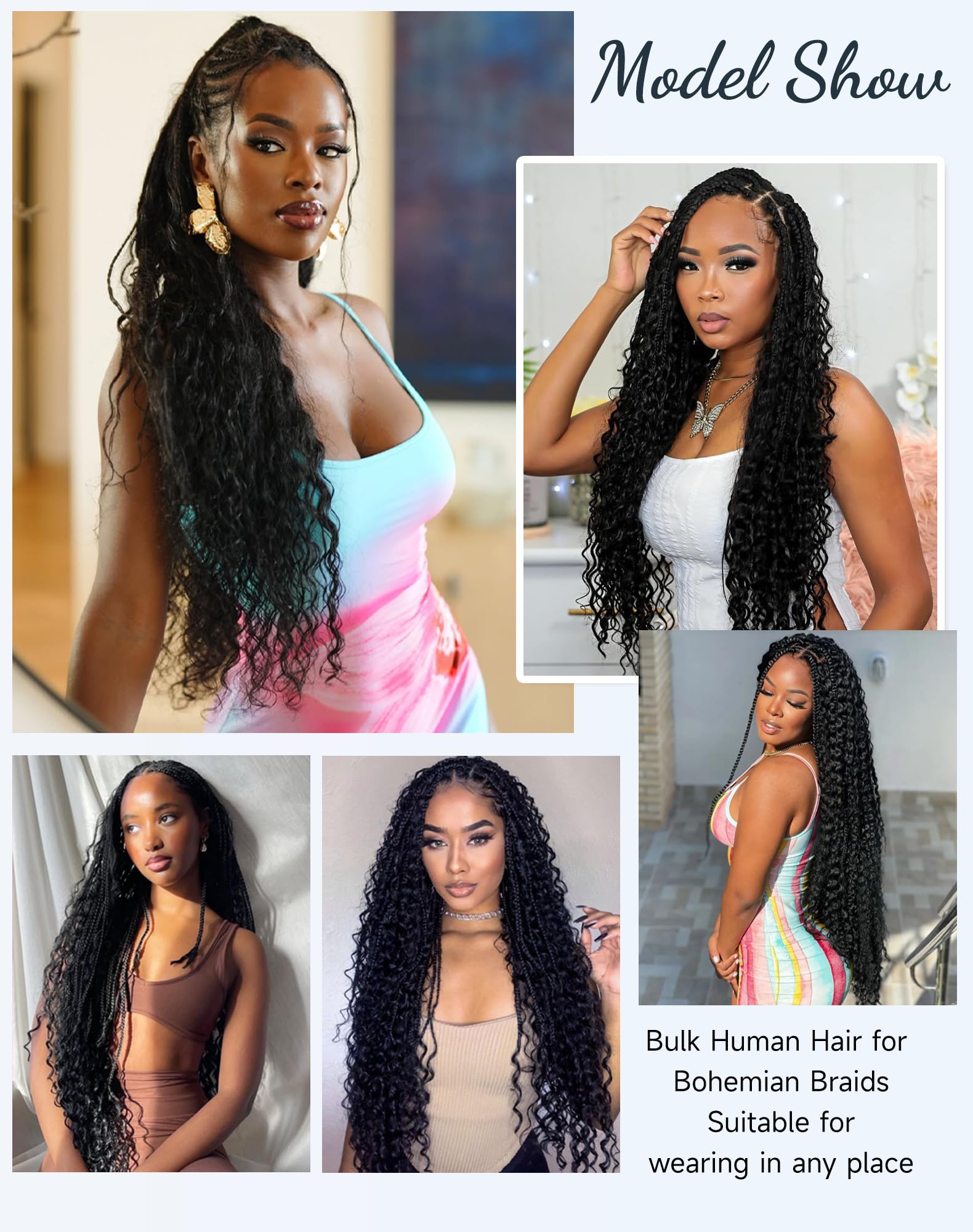 Qulueo durable braiding hair stays taut with minimal tangling.