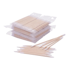 Qundaoily wooden-handle cotton-tip swab with durable, skin-friendly tips