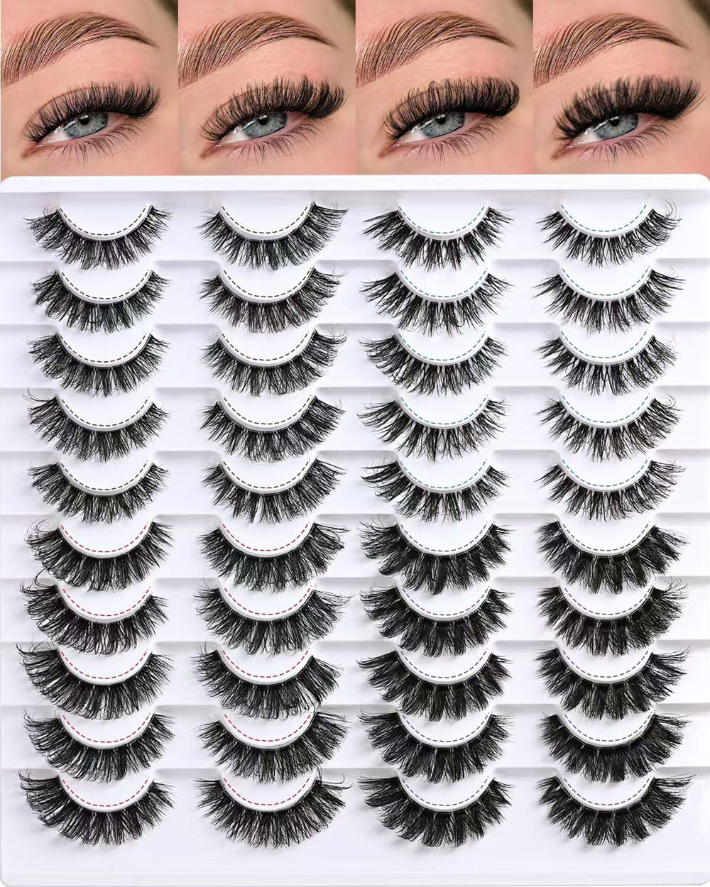 QUNETY Cat Eye Lashes Subtle Daily Glam for natural enhancement