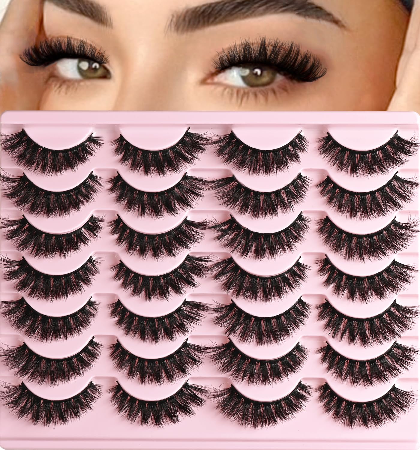 QUNETY wispy cat-eye lashes for natural definition and everyday wear