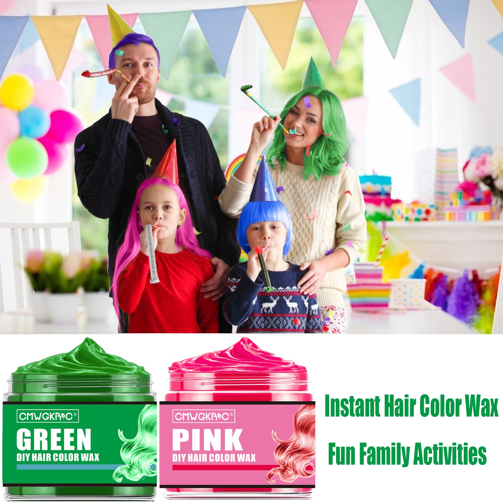 QUNGCO blue temporary hair color wax application for bold daily looks