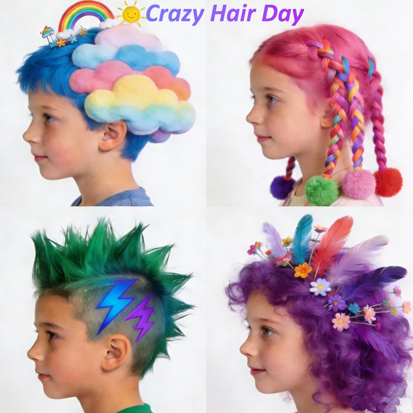 QUNGCO purple temporary hair color wax application for vibrant party-ready style