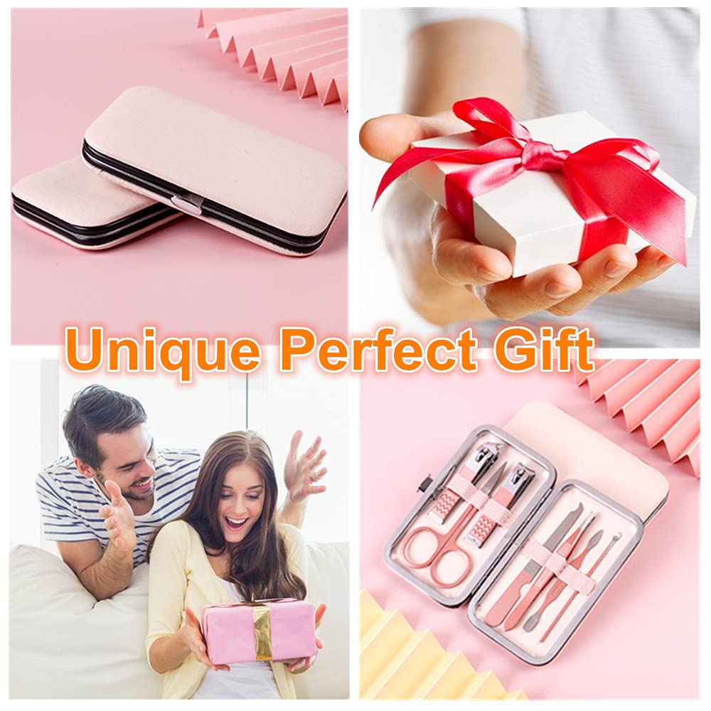 QURIPE rose gold gift-ready manicure set packaging