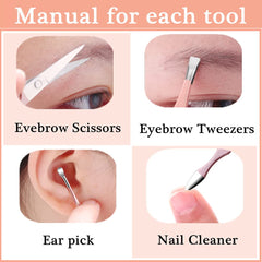 QURIPE rose gold manicure tools inside compact case