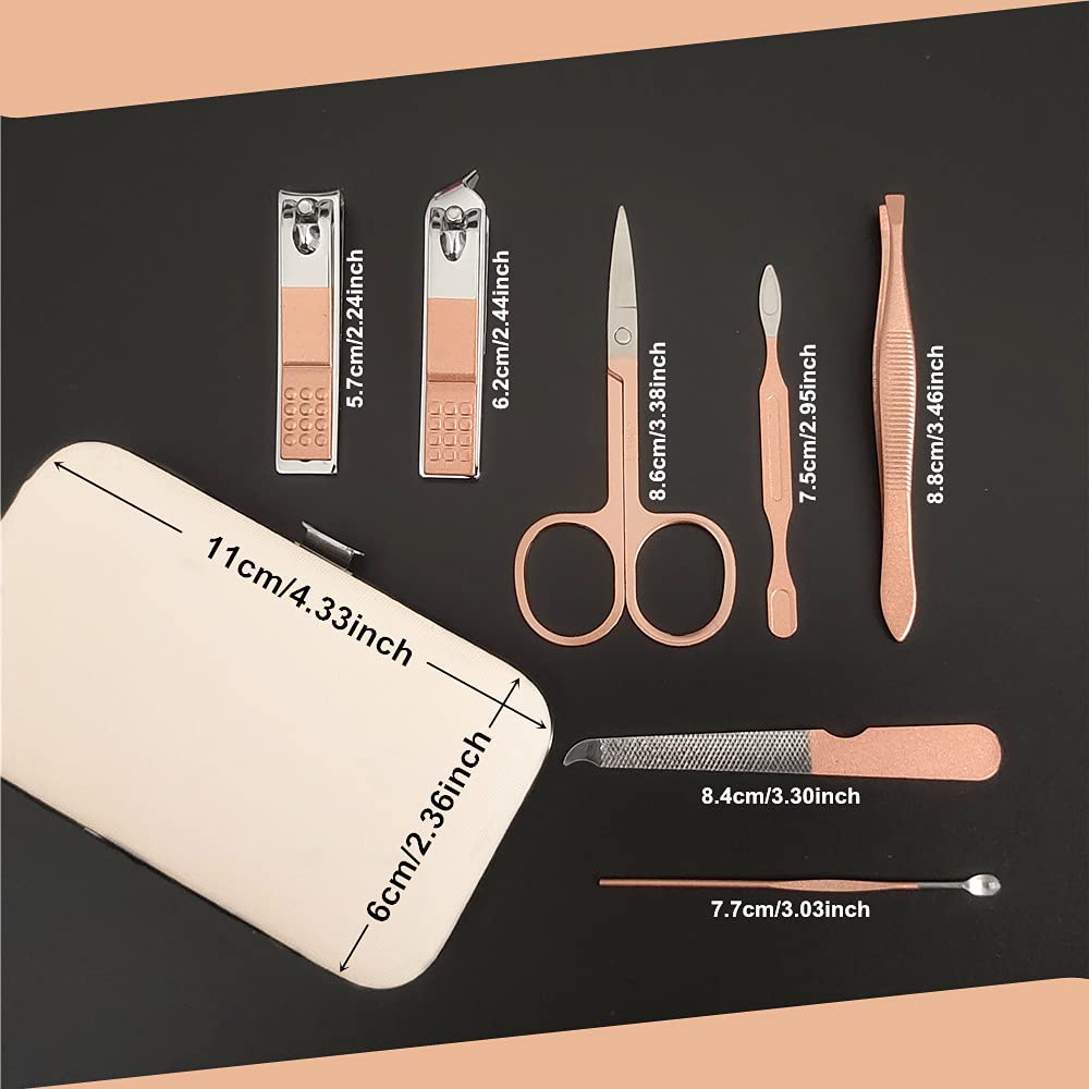 QURIPE rose gold travel grooming kit ready for journeys