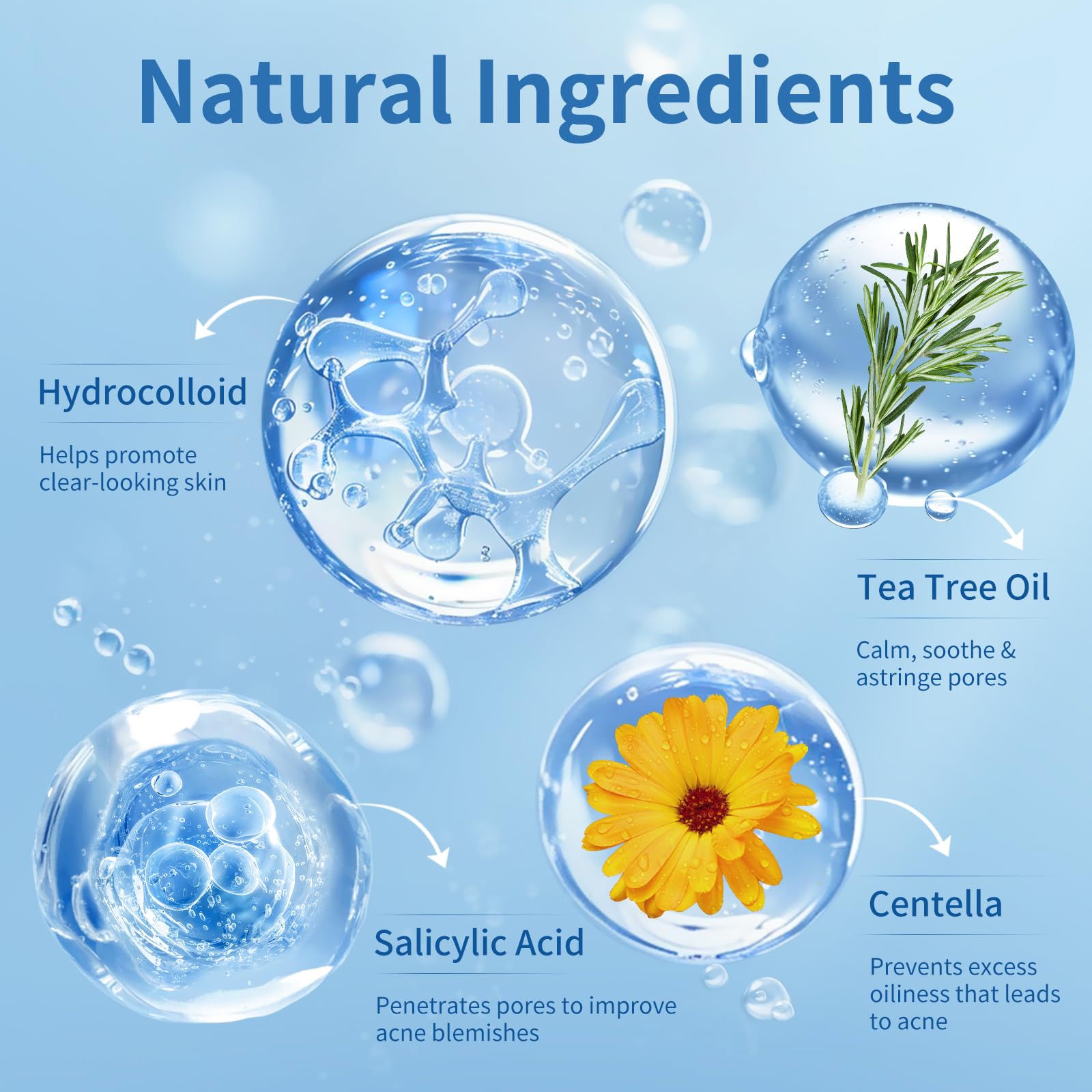 Parche QUSTERE con ingredientes naturales y hidrocoloide para cuidado de la piel