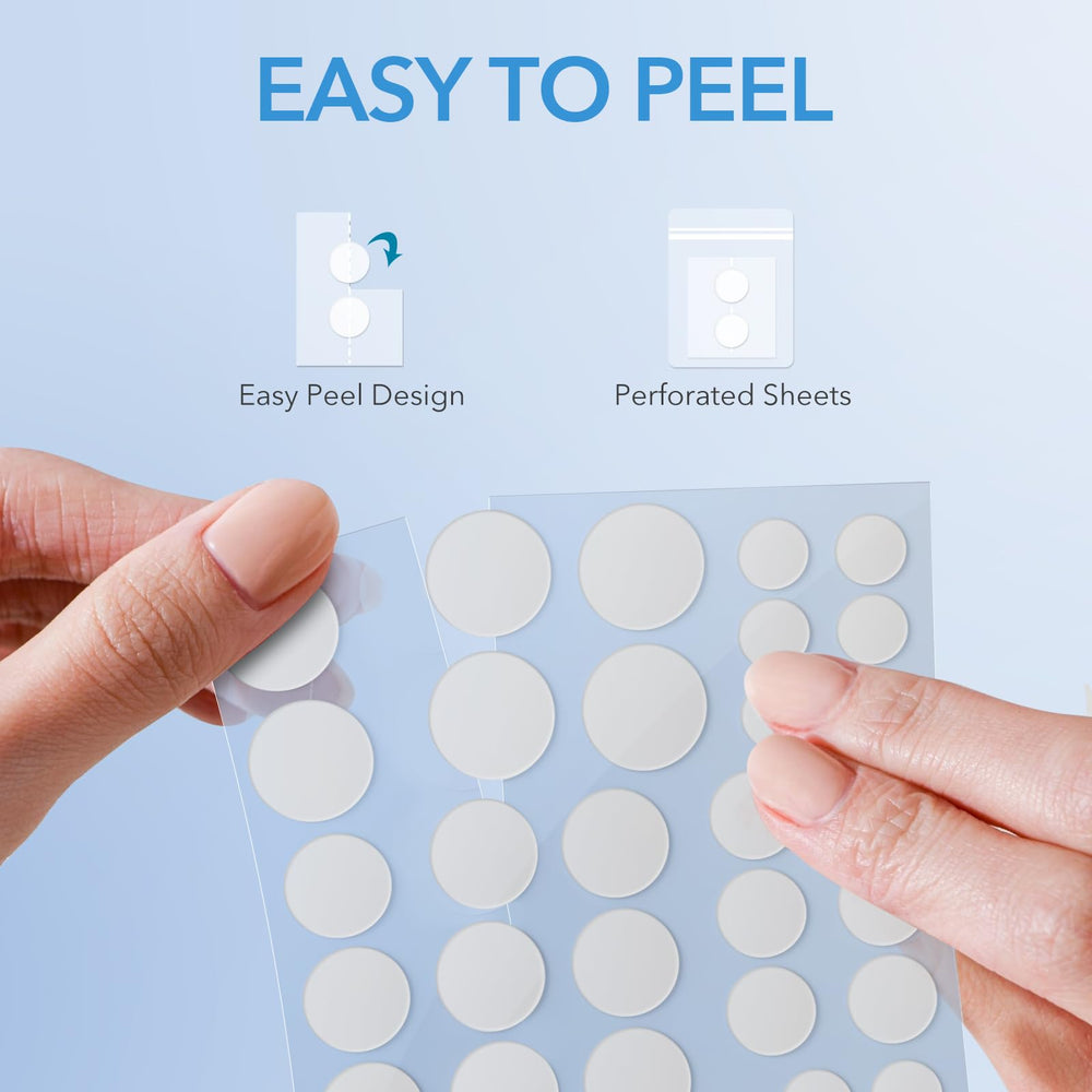 QUSTERE pimple patches transparent color packaging for subtle under makeup coverage