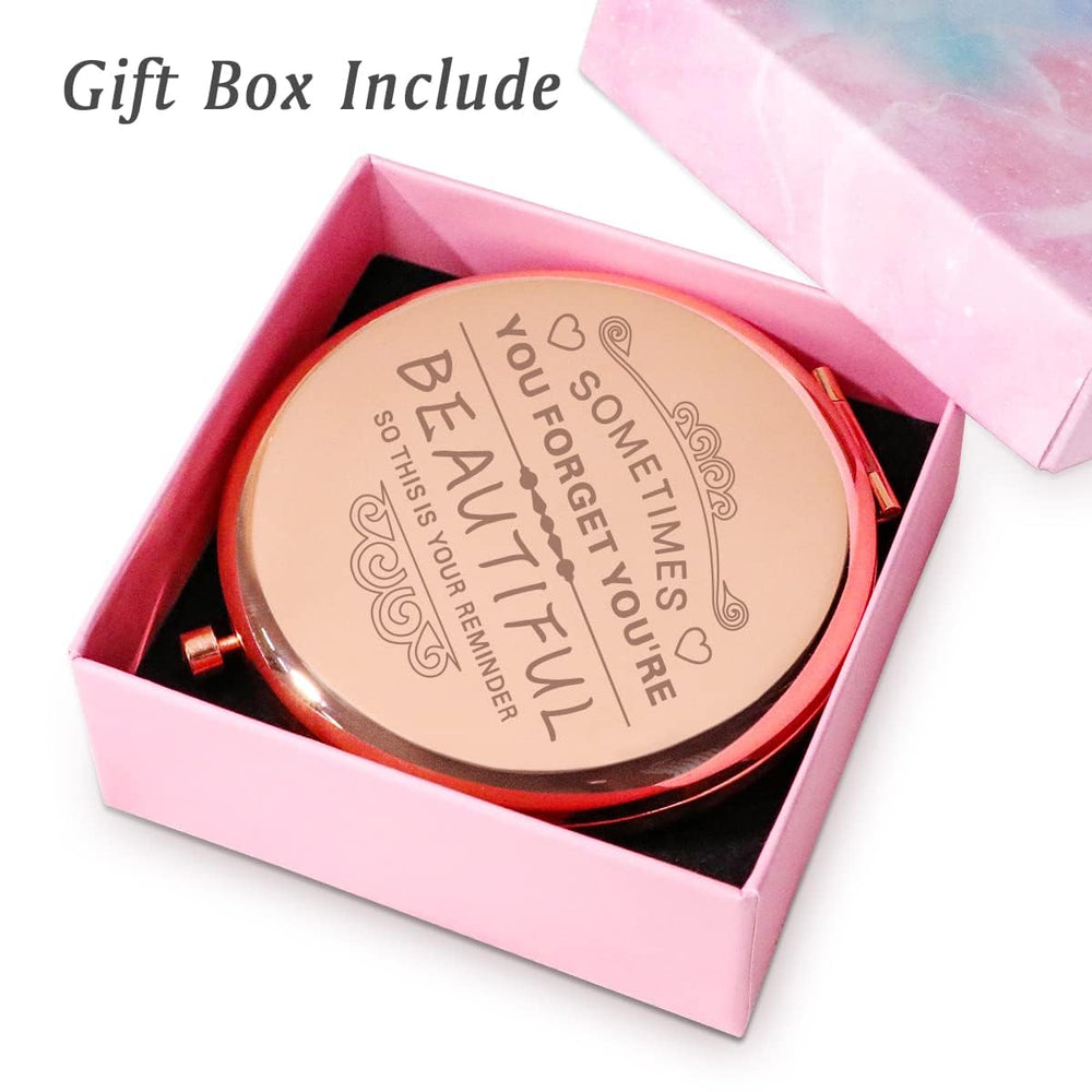 QUSTGO graduation or birthday compact mirror keepsake for her.