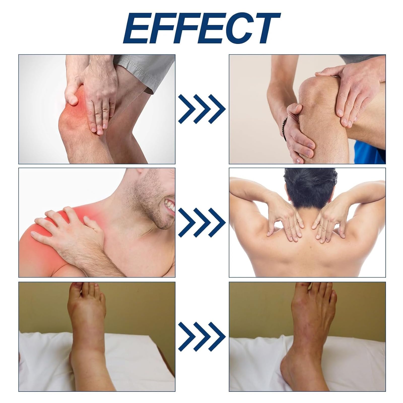 QUZOYU Capsacare cream massaged on foot for soothing comfort