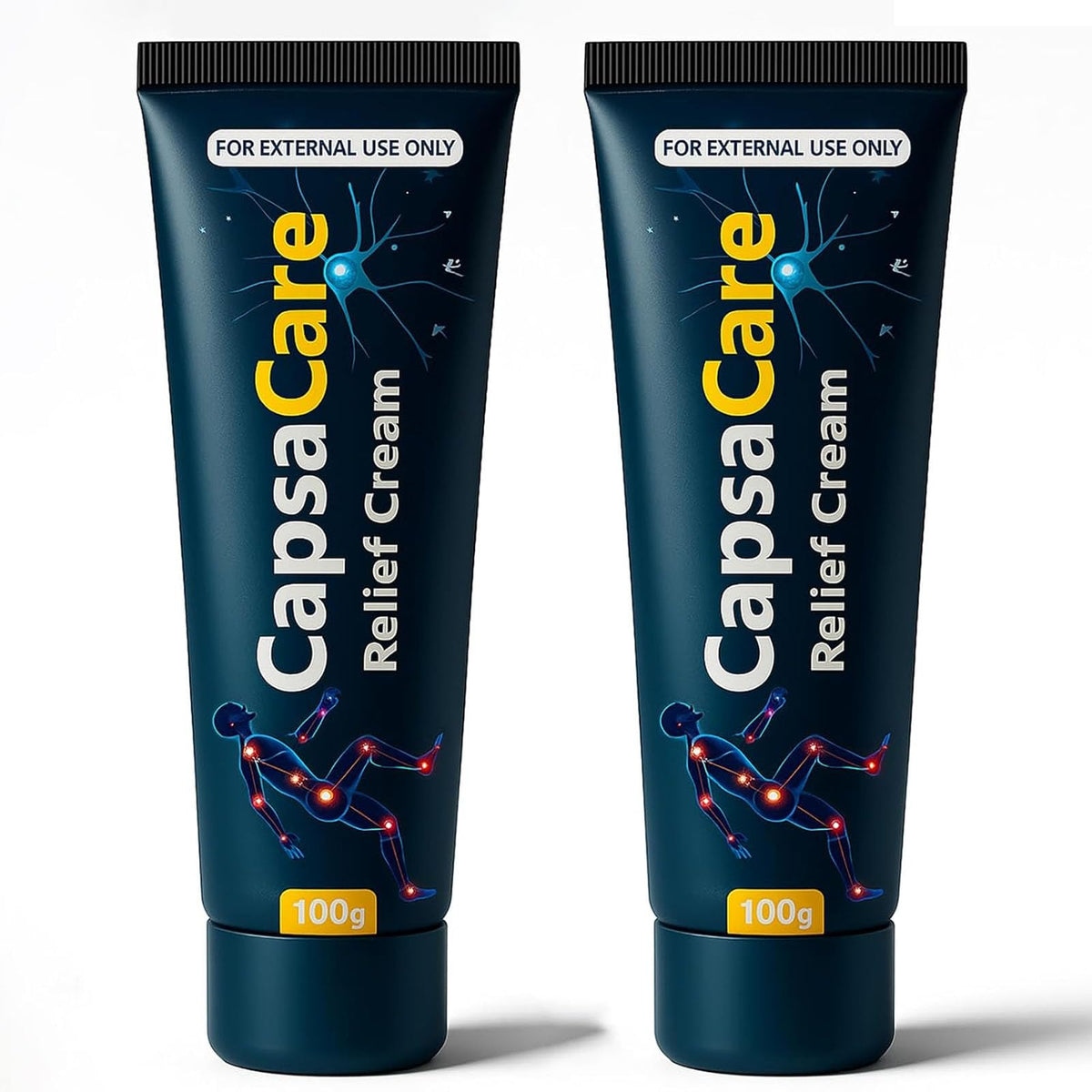 QUZOYU Capsacare cream tube front view for targeted relief