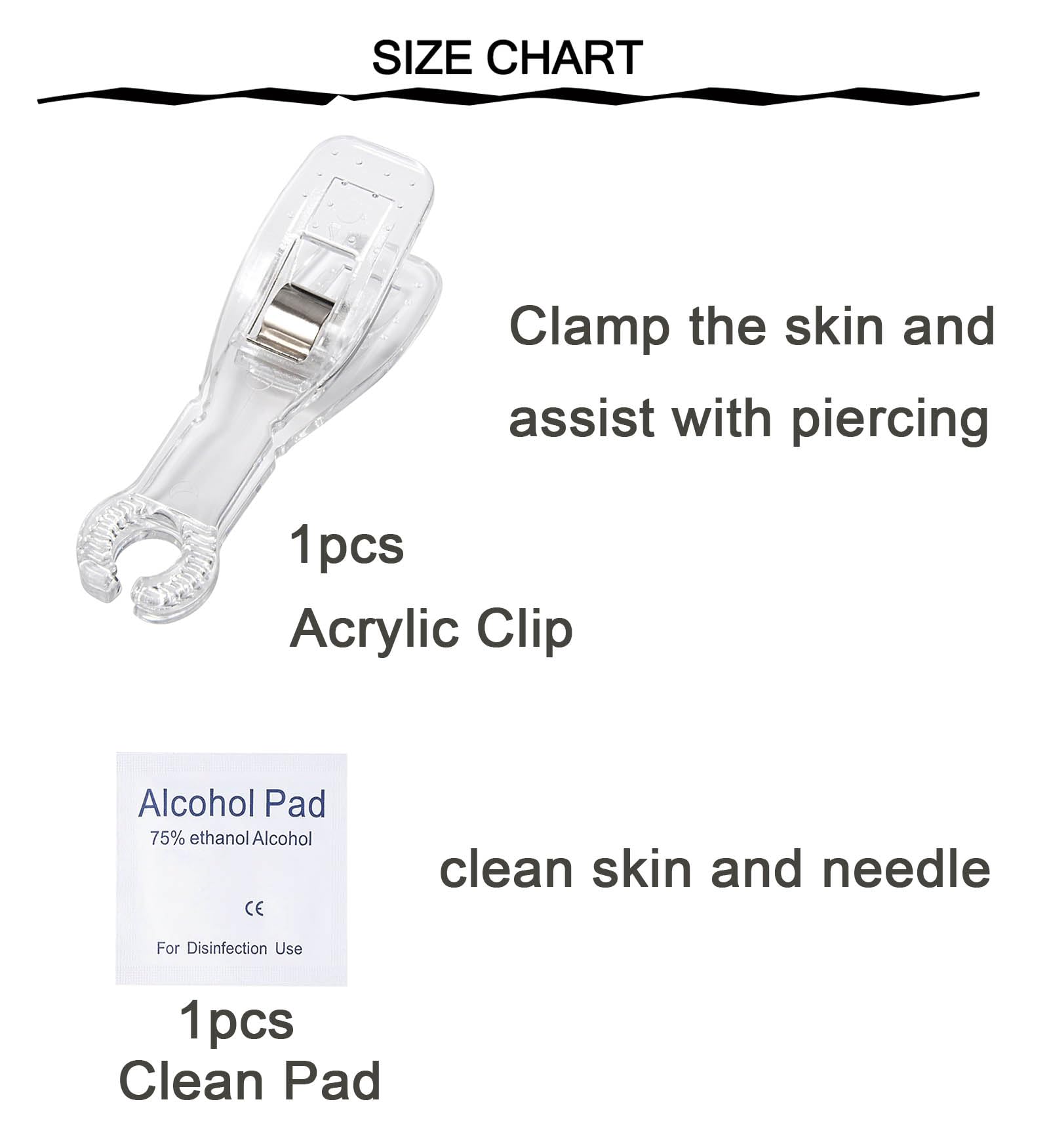 QWALIT kit measurements showing gauge and ball sizes for reference