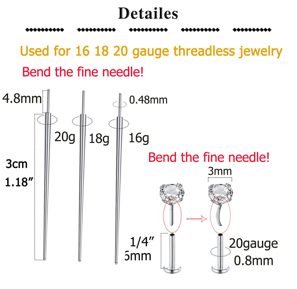 QWALIT piercing taper front view highlights threadless design and robust construction