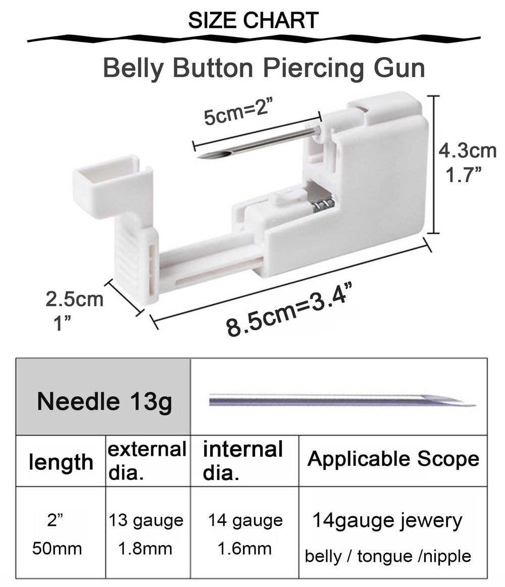 QWALIT stainless steel belly button ring 14g durable and skin-friendly