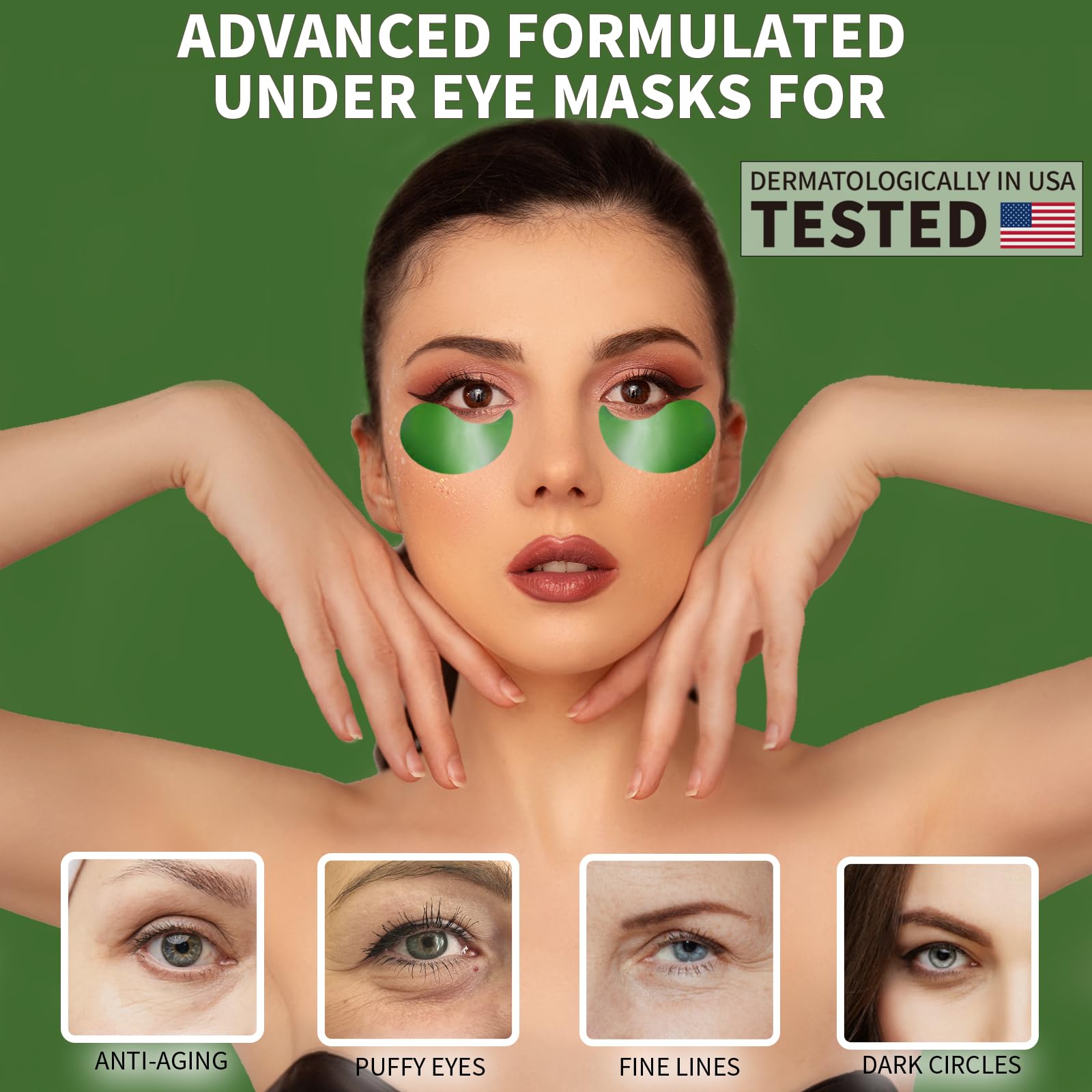 Almohadillas Qyiywim con aloe vera para calmar la piel alrededor de los ojos.