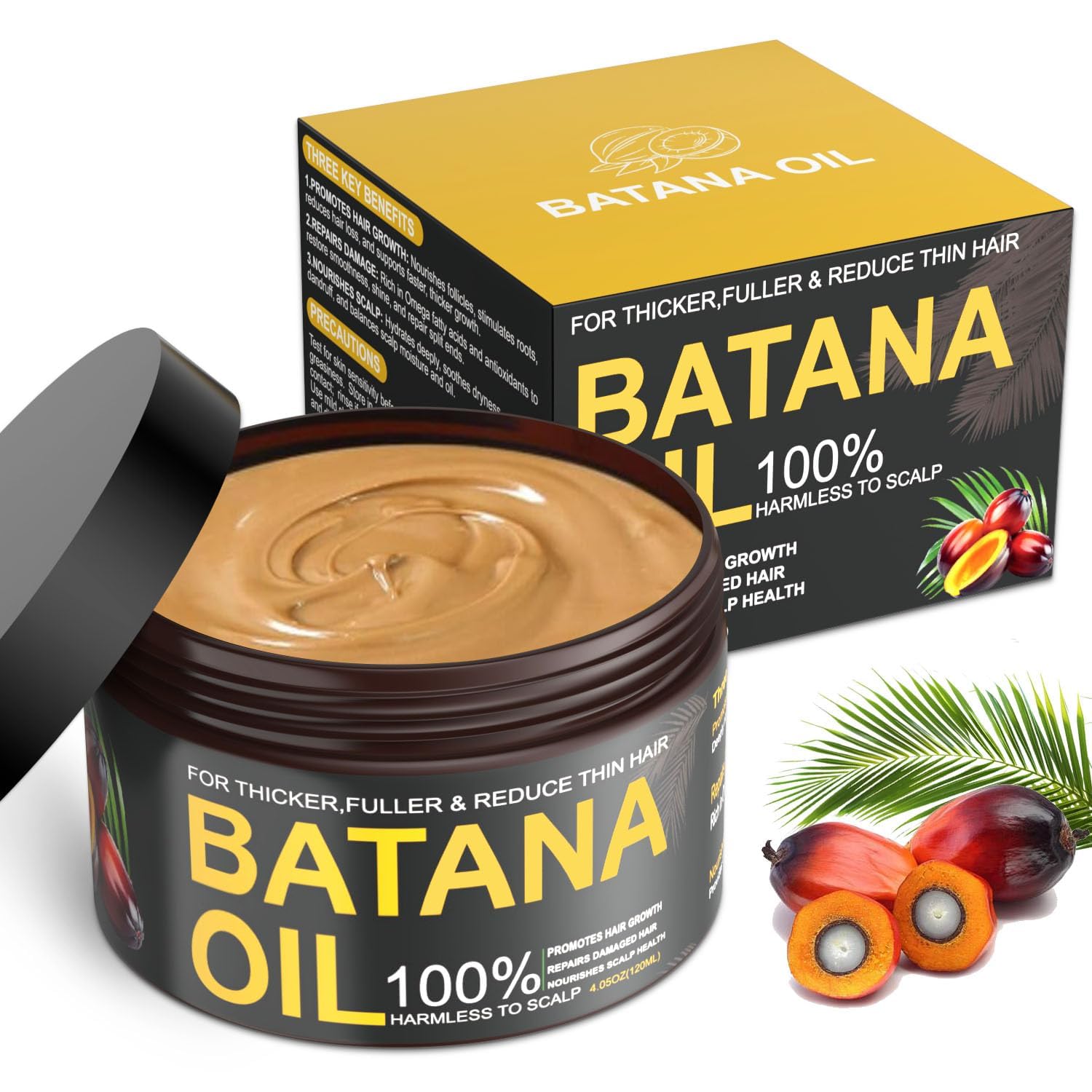 Qytin Batana Oil bottle top view showcasing nourishing hair care