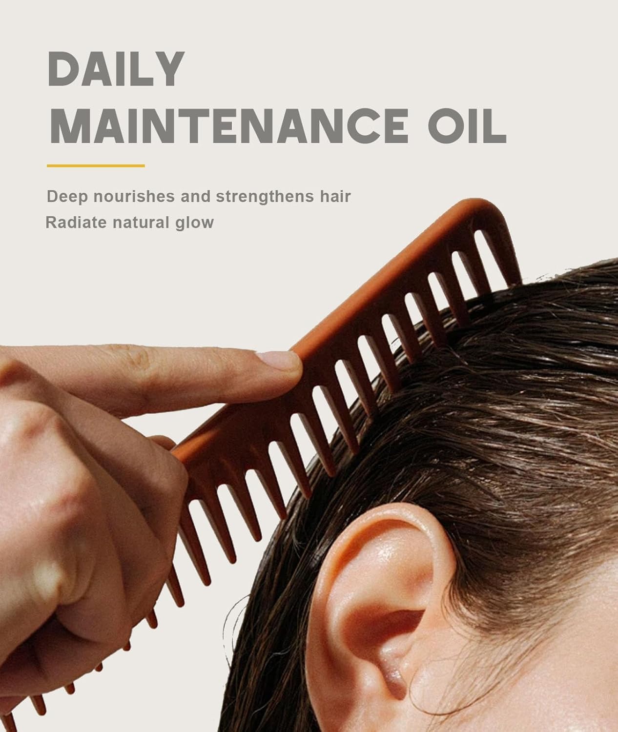 Qytin Batana Oil on hair delivering natural shine and smoothness