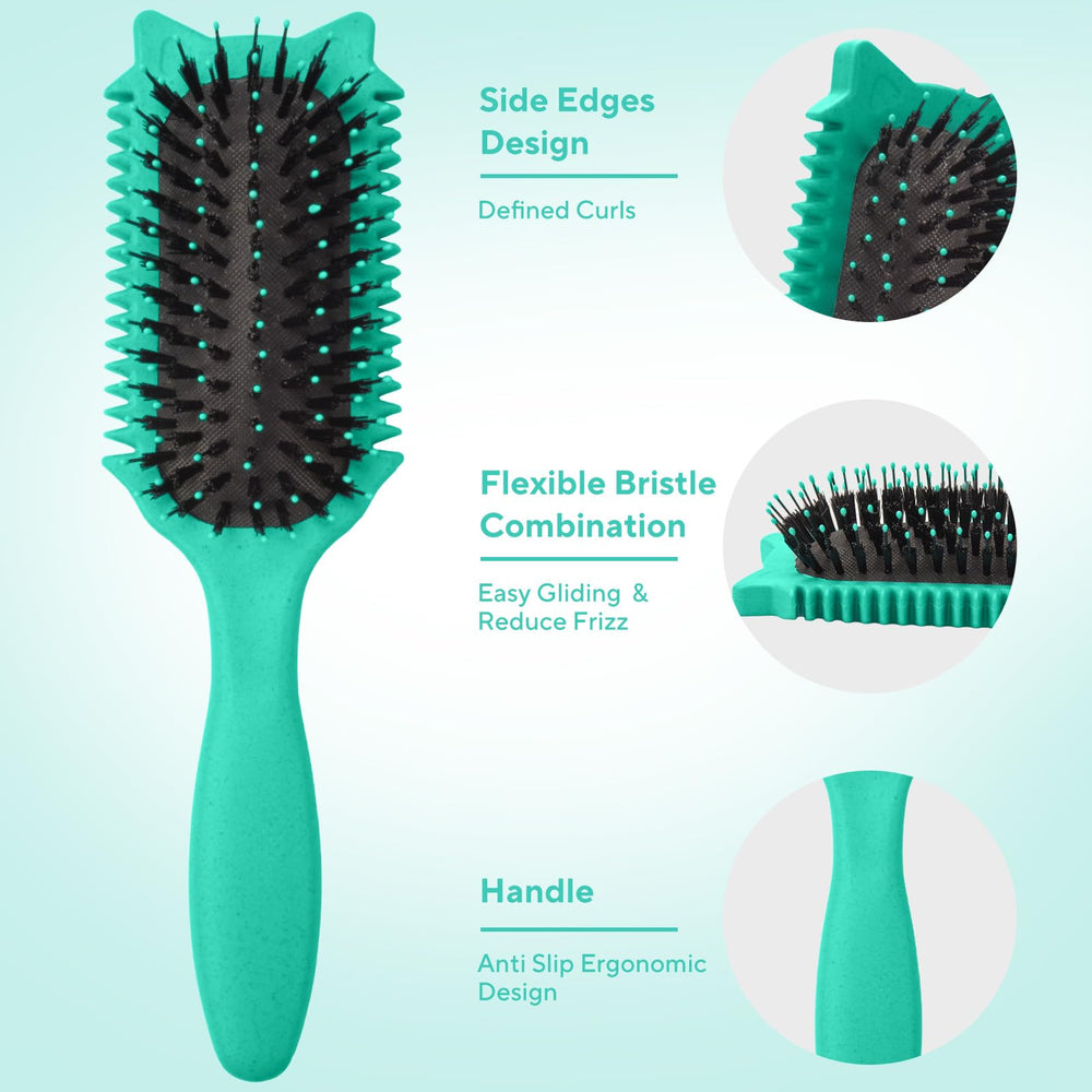 QYuekar detangling curl brush in green eases knots and minimizes breakage