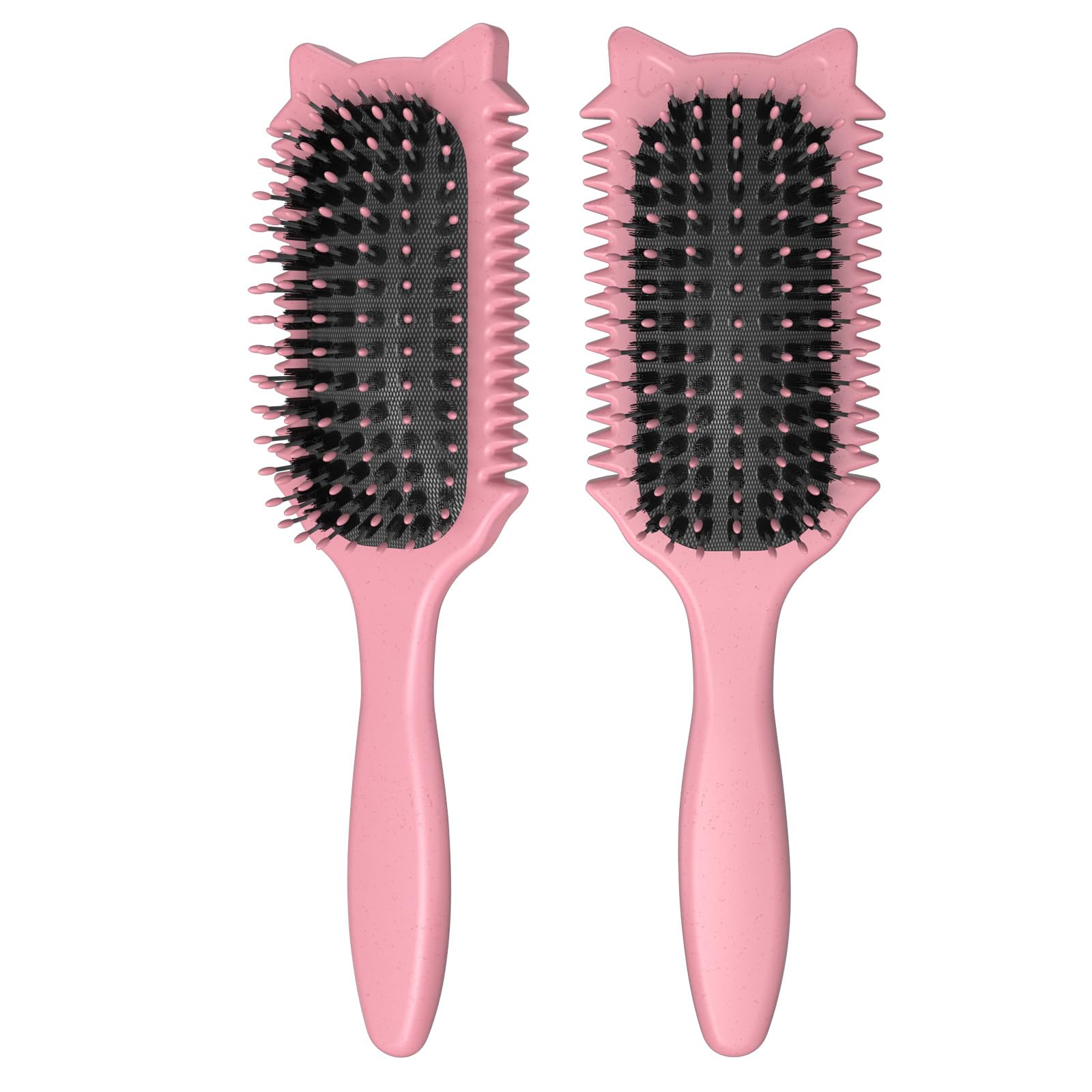 QYuekar curl-defining brush with ergonomic handle for easy detangling.