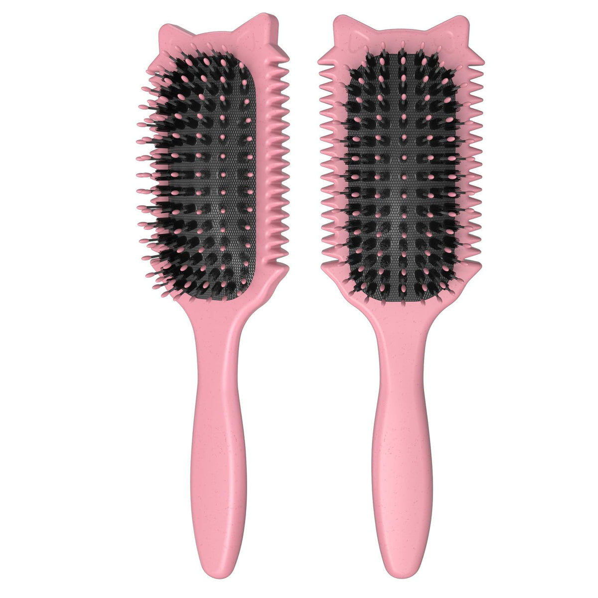 QYuekar curl-defining brush with ergonomic handle for easy detangling.