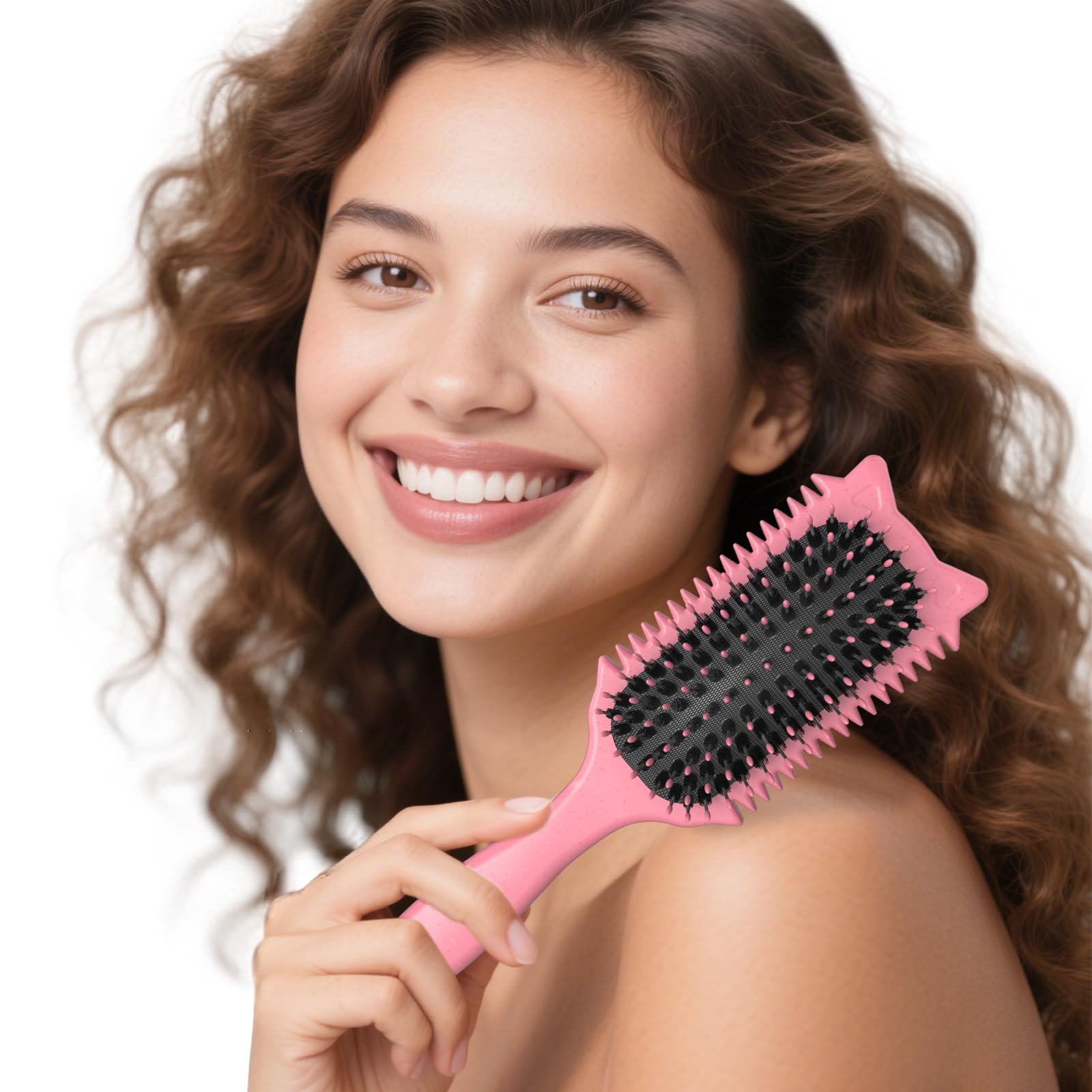QYuekar curl-defining brush suitable for all curl types, from coils to waves.