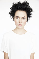 R+Co Aircraft Pomade Mousse texture on styled waves with natural movement