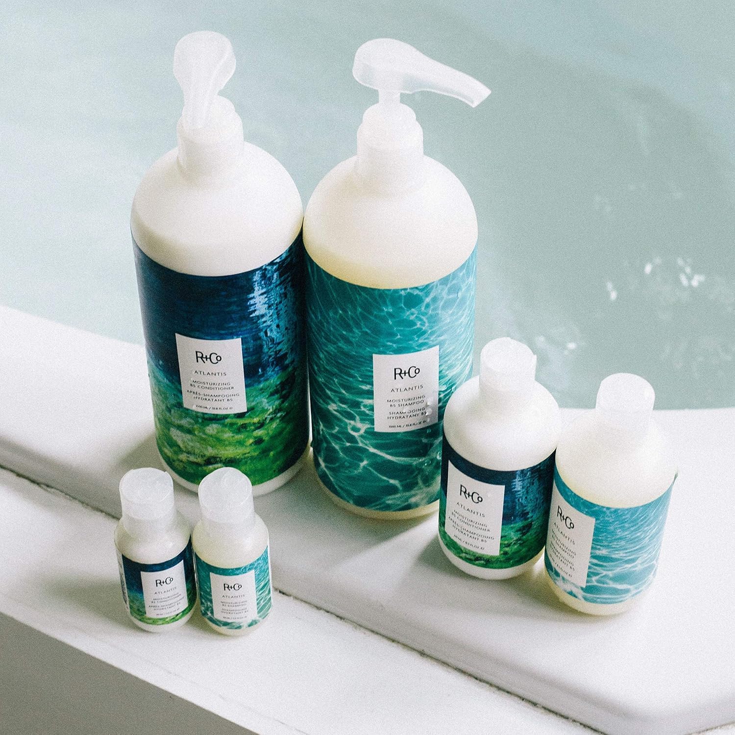 R+Co Atlantis closeup reveals glossy, healthy-looking hair after use