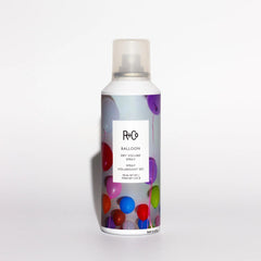 R+Co BALLOON packshot highlights volumizing spray for easy styling