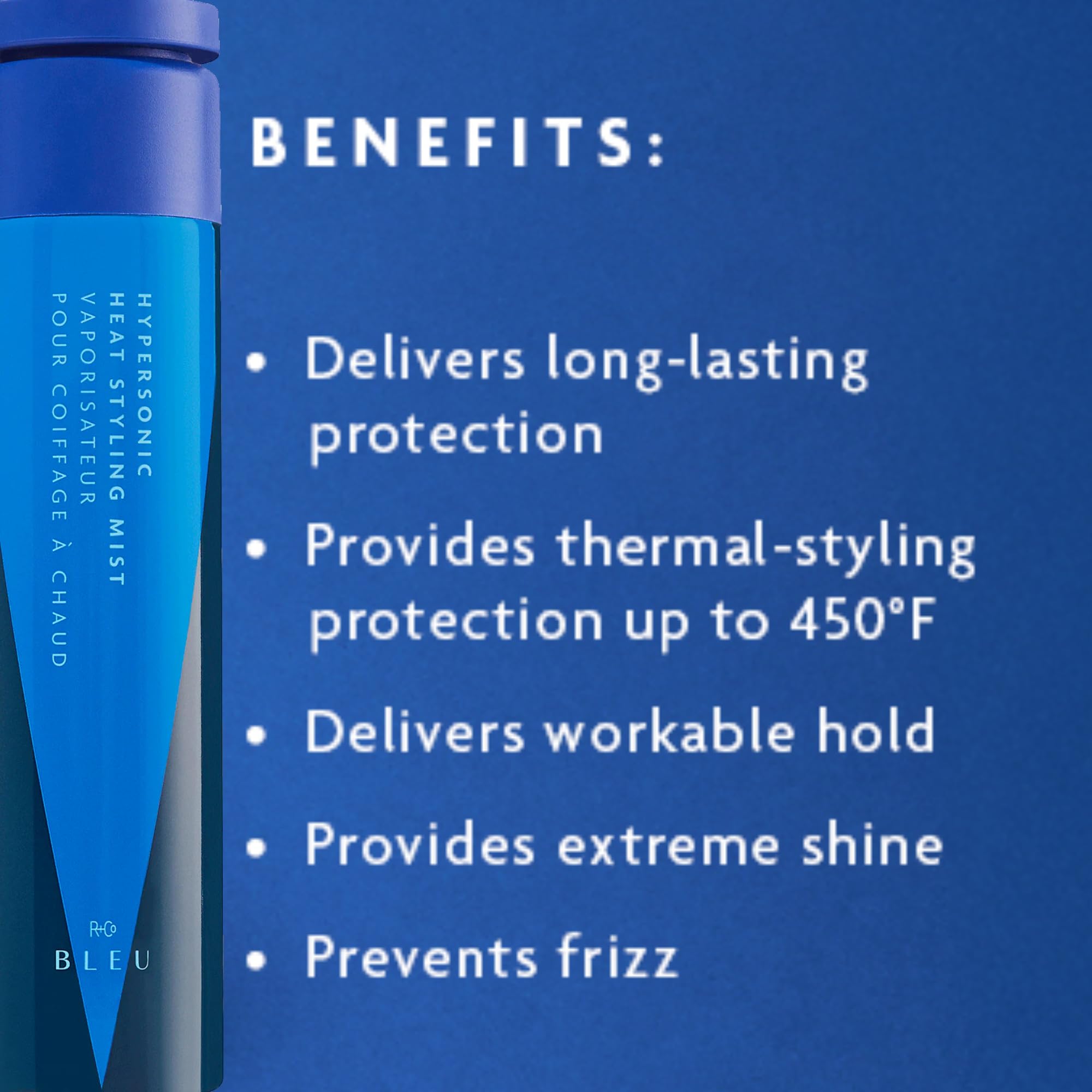 R+Co Bleu logo on premium cosmetic packaging