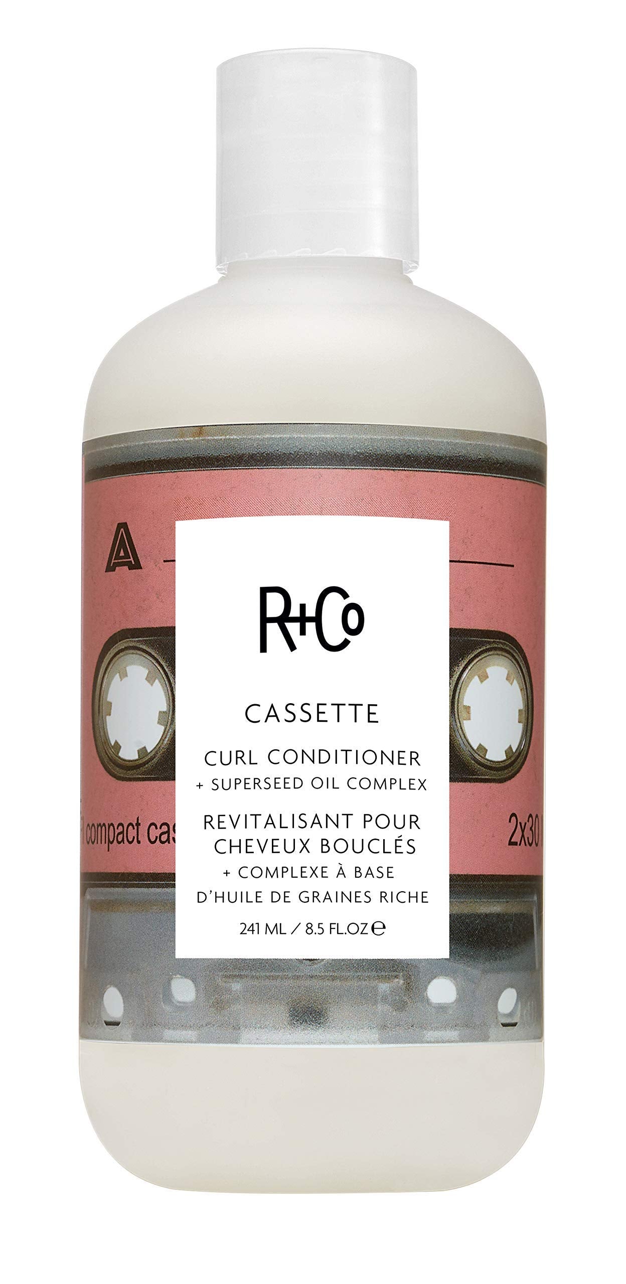 R+Co Cassette conditioner bottle showing curl hydration and definition