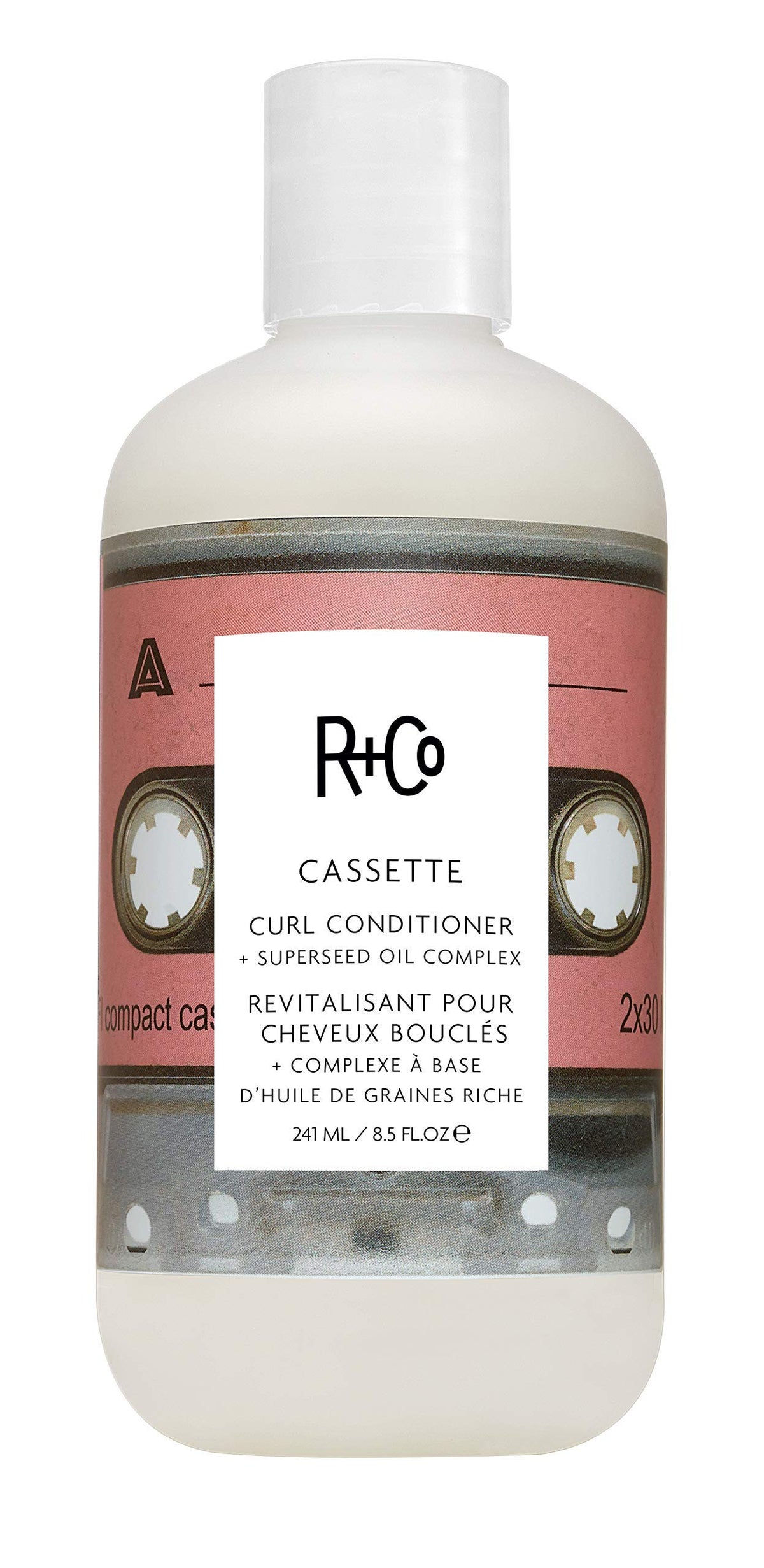 R+Co Cassette conditioner bottle showing curl hydration and definition