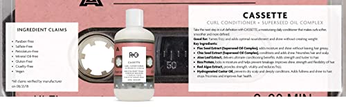 Creamy Cassette conditioner texture shown on hand smoothing frizz
