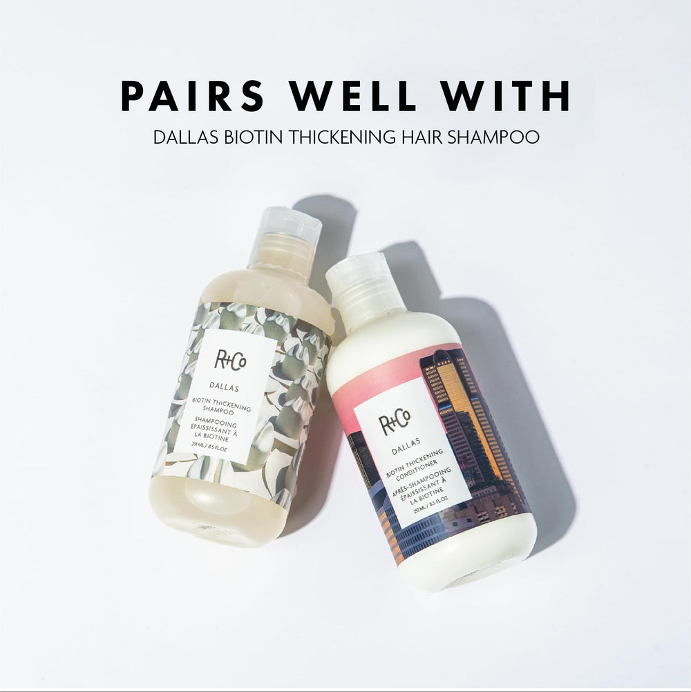 R+Co logo on Dallas conditioner packaging signals premium care