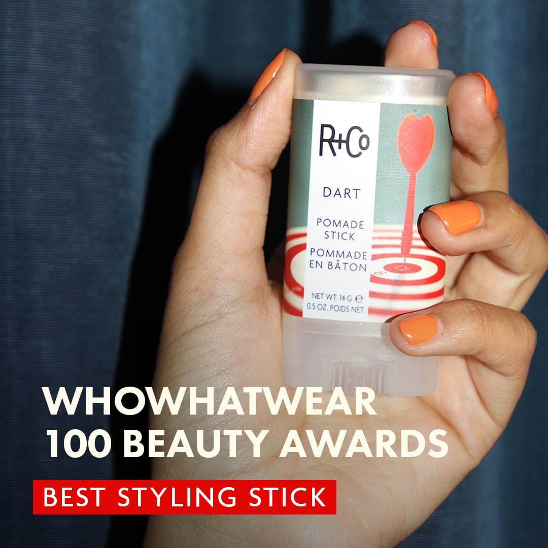 R+Co Dart Hair Wax Stick providing light hold with a smooth finish