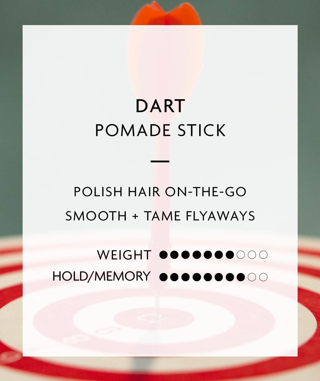 R+Co Dart Hair Wax Stick creating groomed streaks for definition