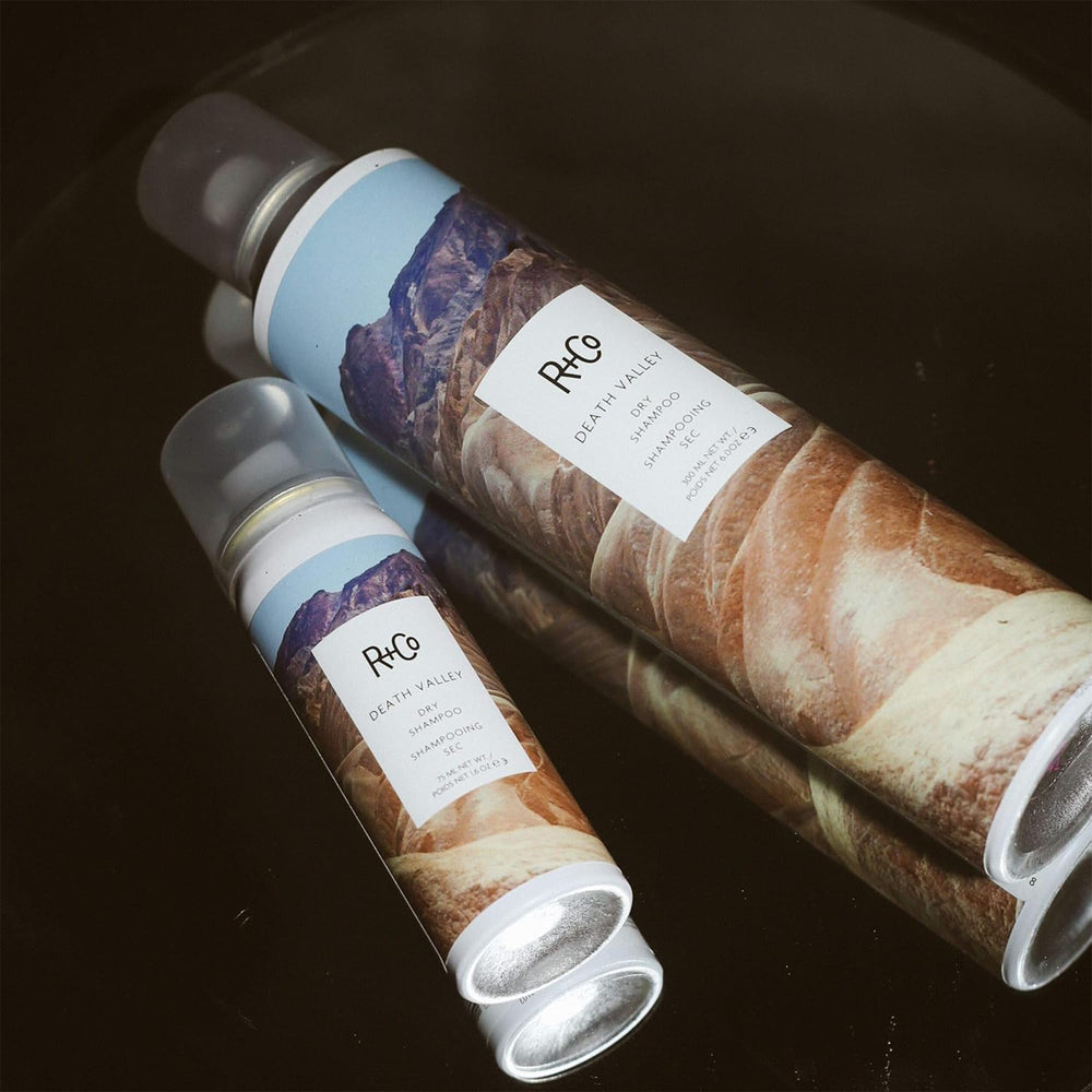 Absorbs oil to extend hair between washes, with Death Valley