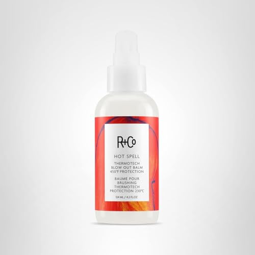 Packaging close-up of R+Co Hot Spell Thermotech Blow Out Balm