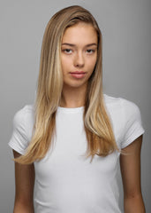 R+Co Hot Spell Thermotech smoothing cream application visible on hair