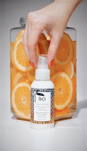R+Co Sun Catcher Power C Leave-In reducing frizz in humid weather