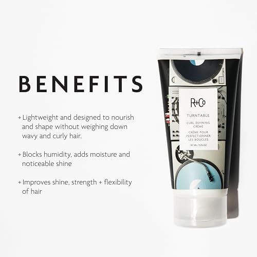 R+Co TURNTABLE curl results in soft, shiny strands.