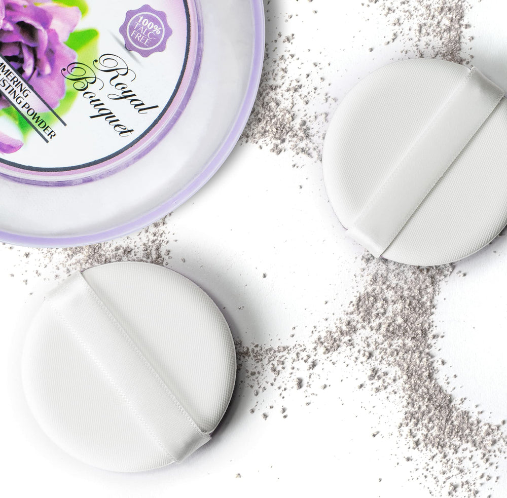 Compact, purse-friendly puff case for on-the-go touch-ups.