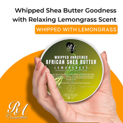 RA COSMETICS Aplicación en manos para hidratación suave con mantequilla de Shea citronela